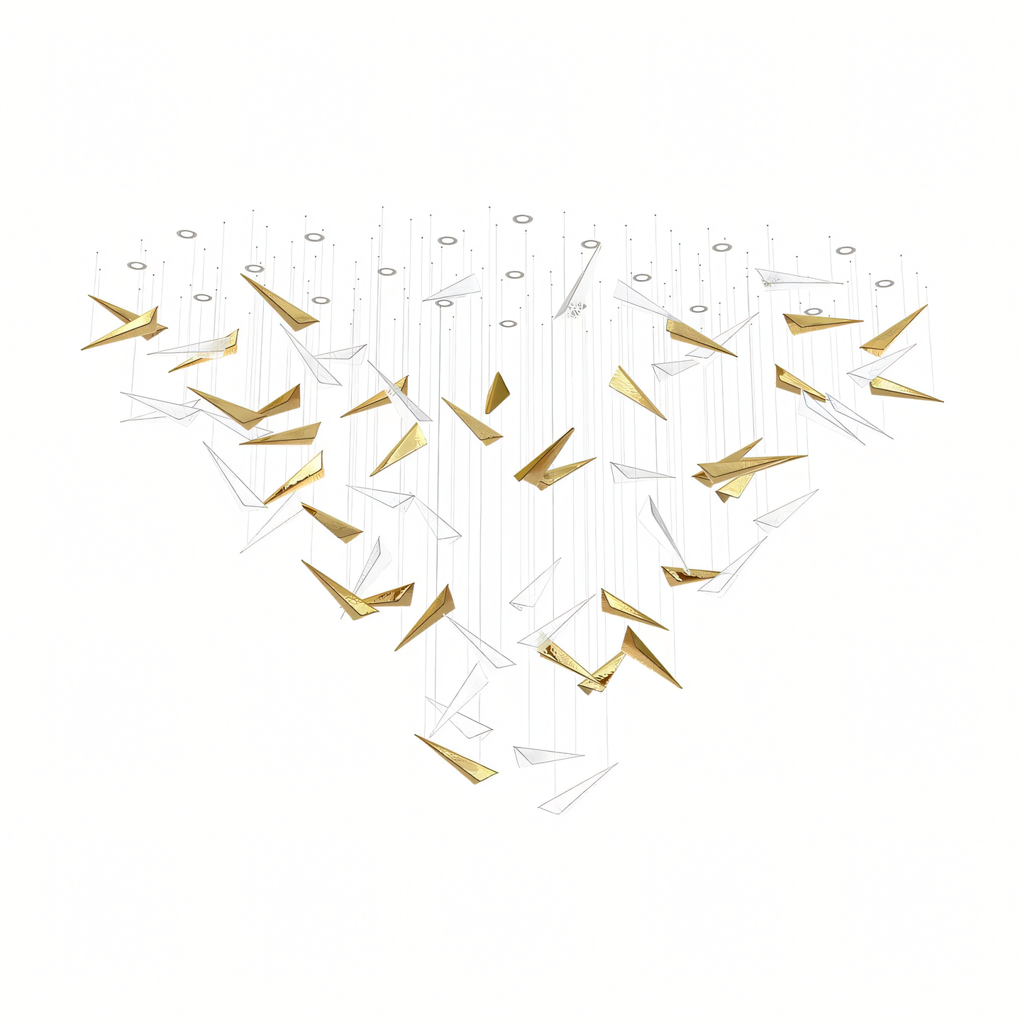Impressive scale and size of the Prifma Glass Custom Chandelier, a focal point