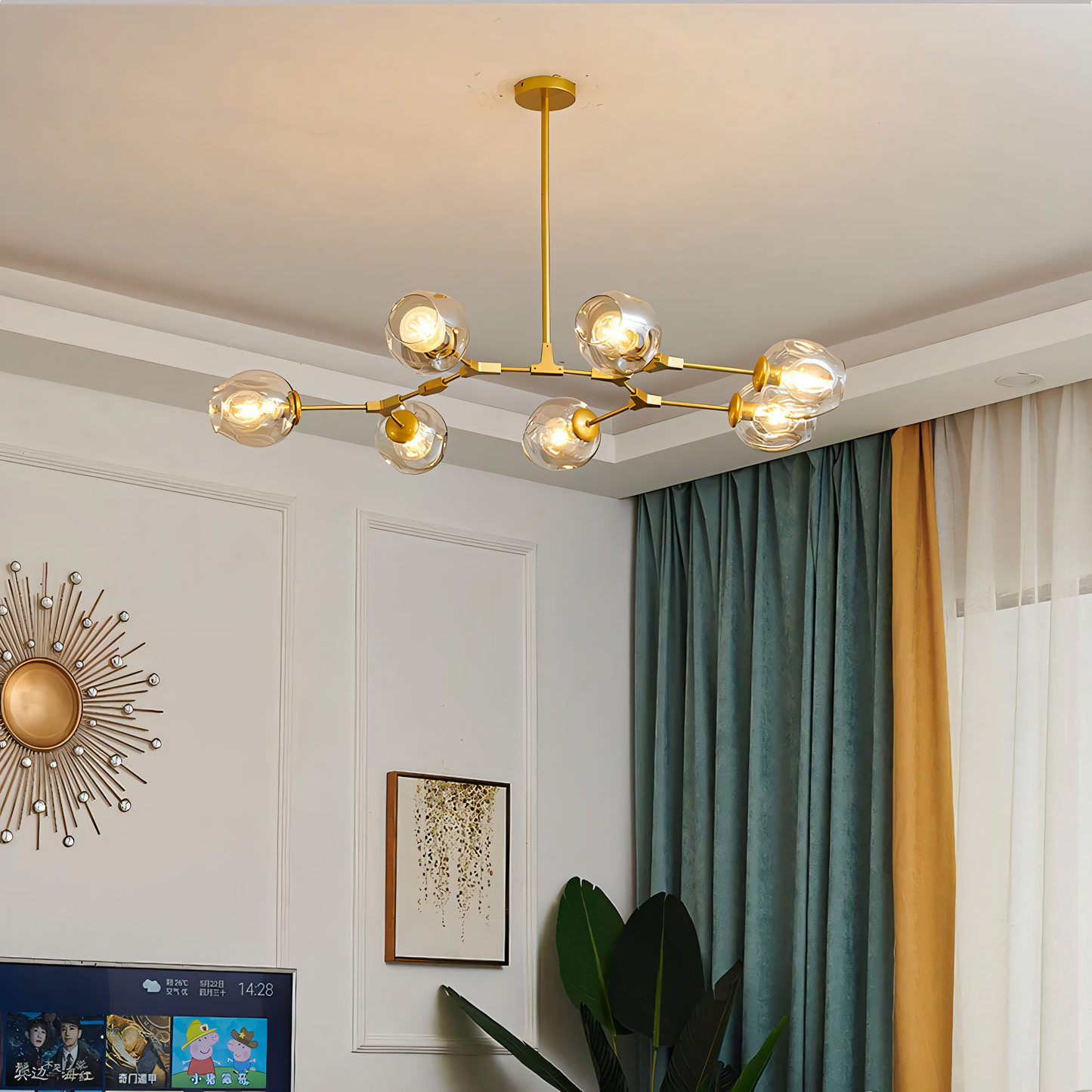 Warm, inviting glow of the strategically placed LED lighting