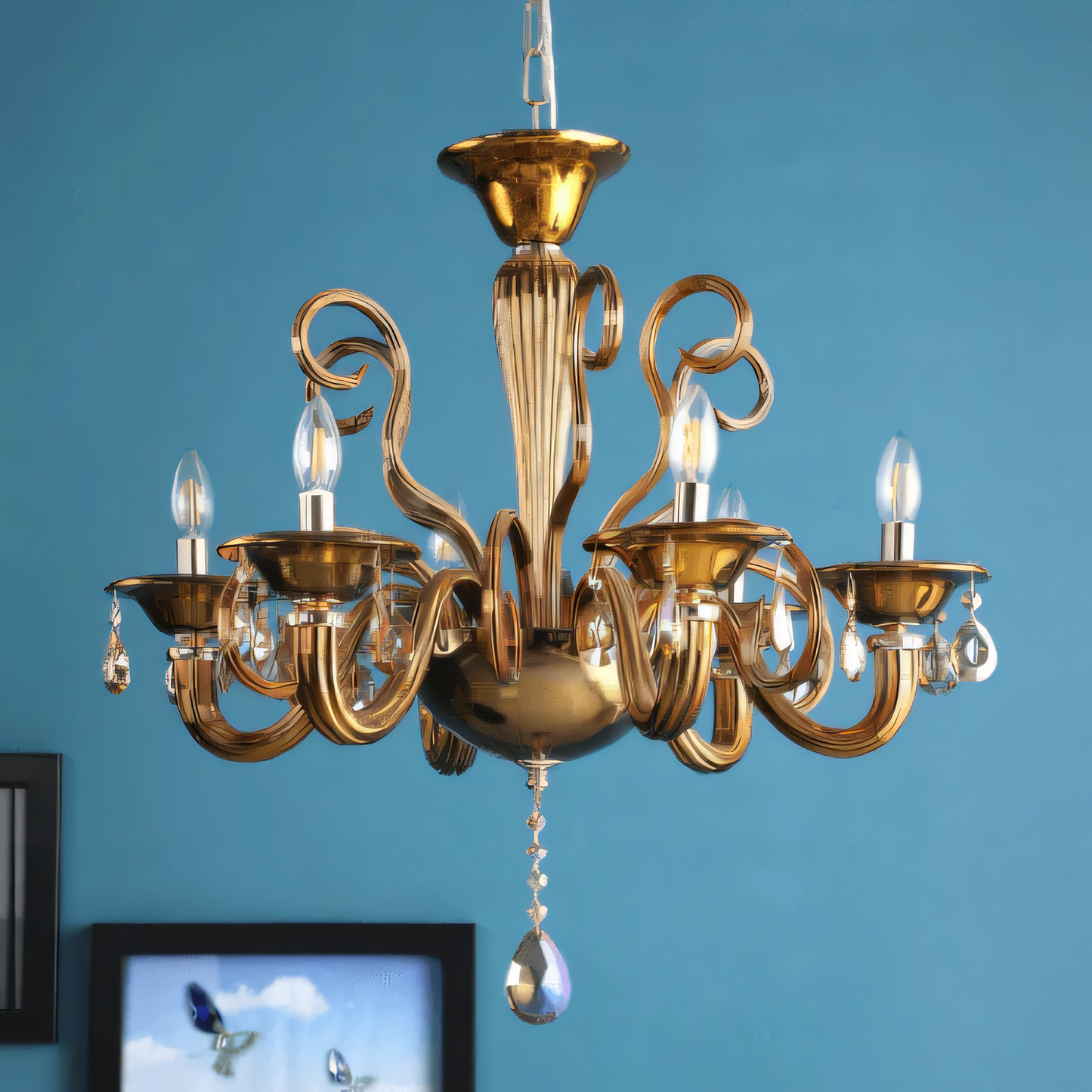 Warm, inviting glow that envelops the space in a timeless ambiance