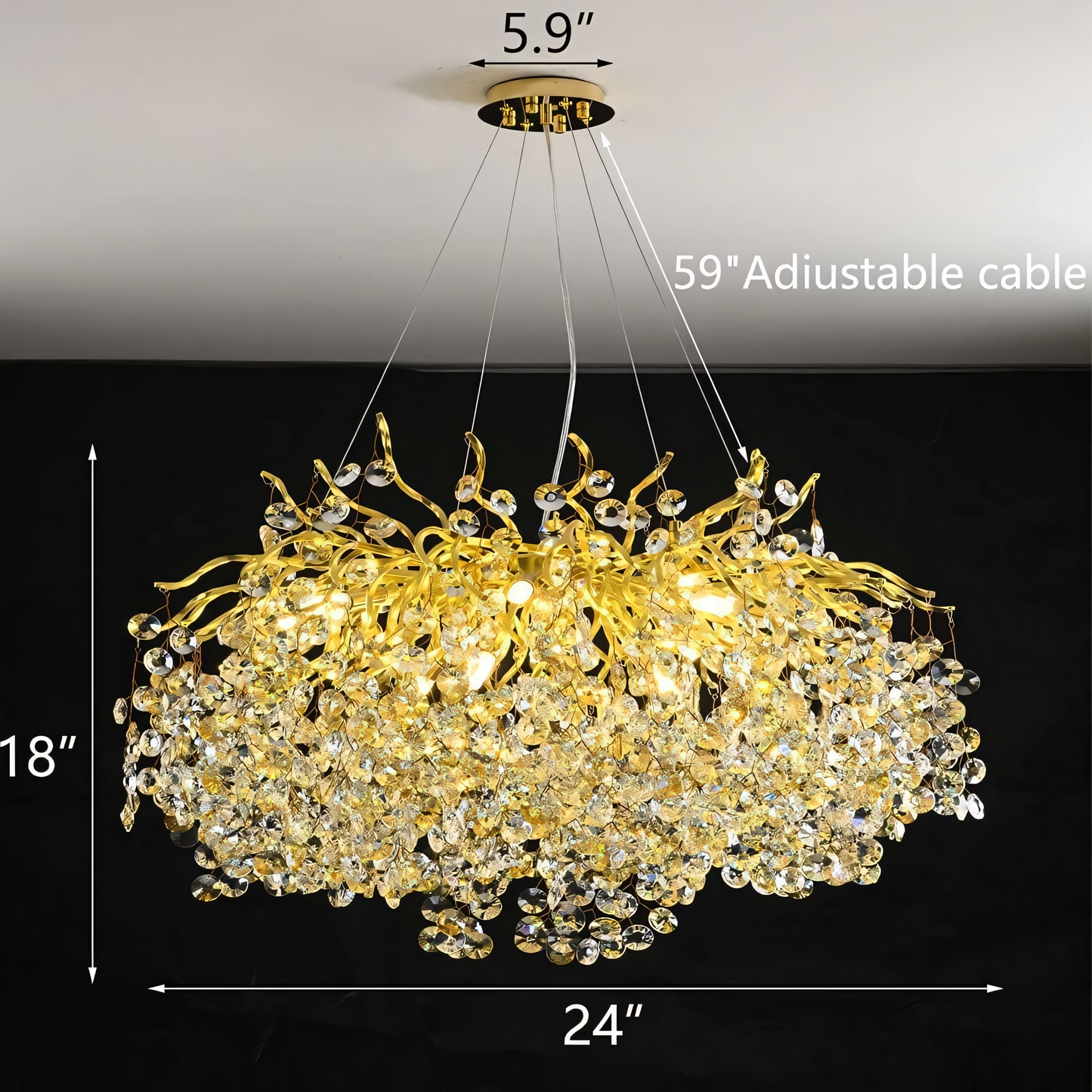 Crystal Branch Chandelier