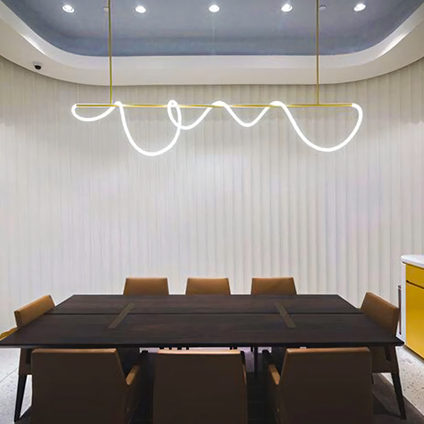 Bathed in natural light, the Blaze Round Chandelier takes on an extra touch of brilliance.