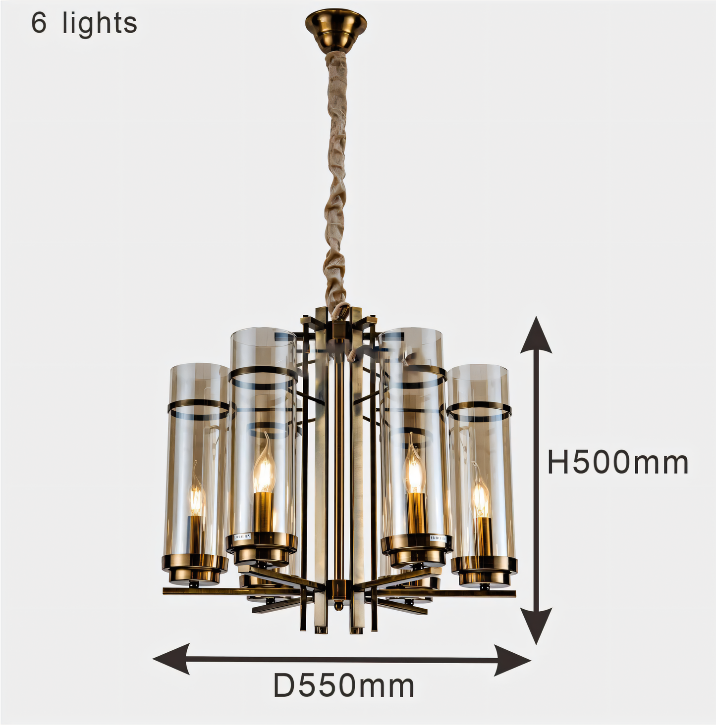 Cozy amber glow chandelier for modern living rooms