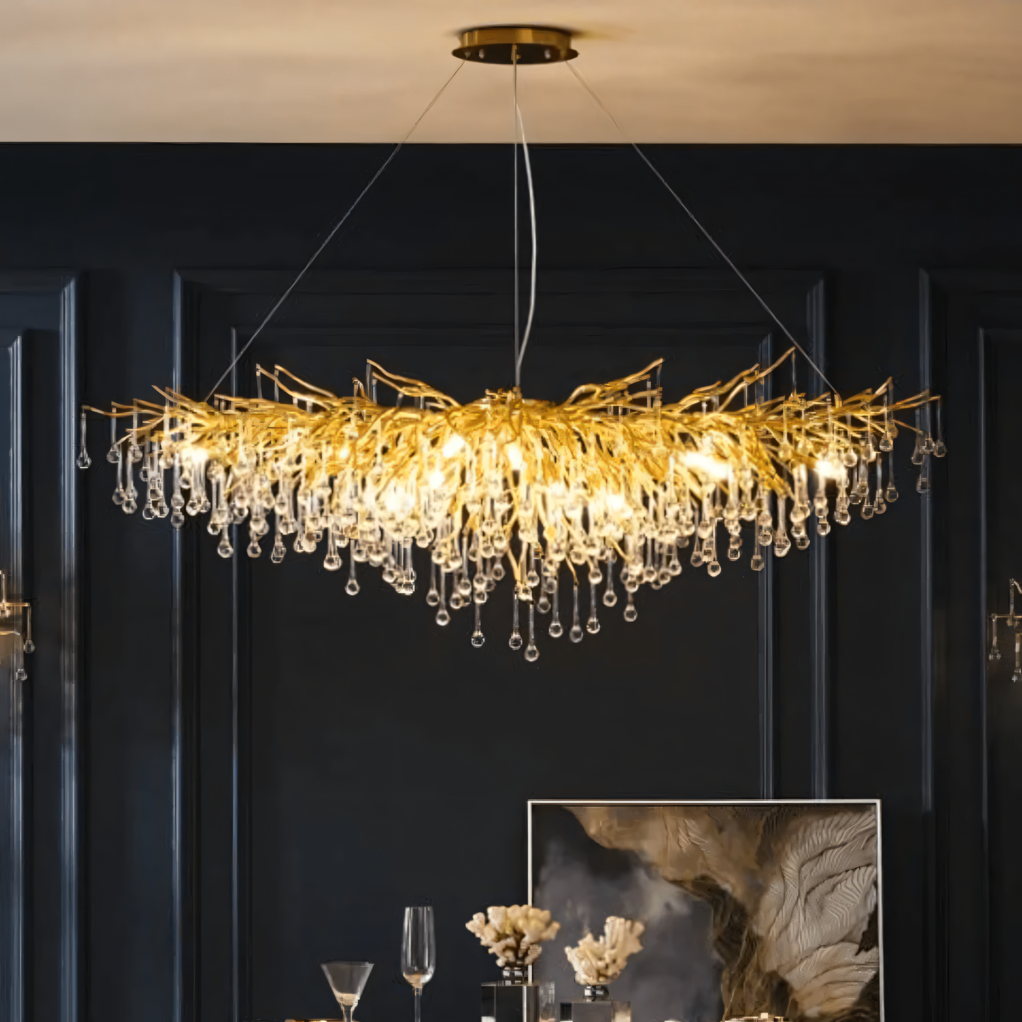 Carmona Modern Dining Chandelier in a grand castle setting
