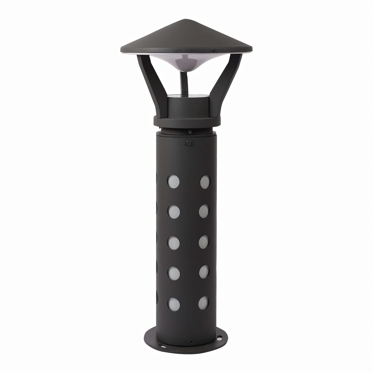 Trident Canopy Garden Bollard illuminating a path in a Magical Island paradise