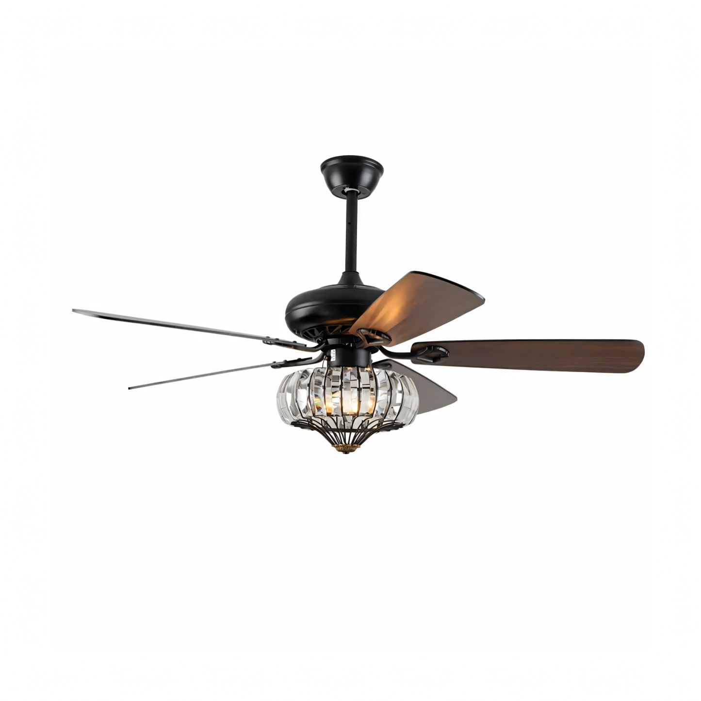 Timeless crystal chandelier fan for luxurious living spaces