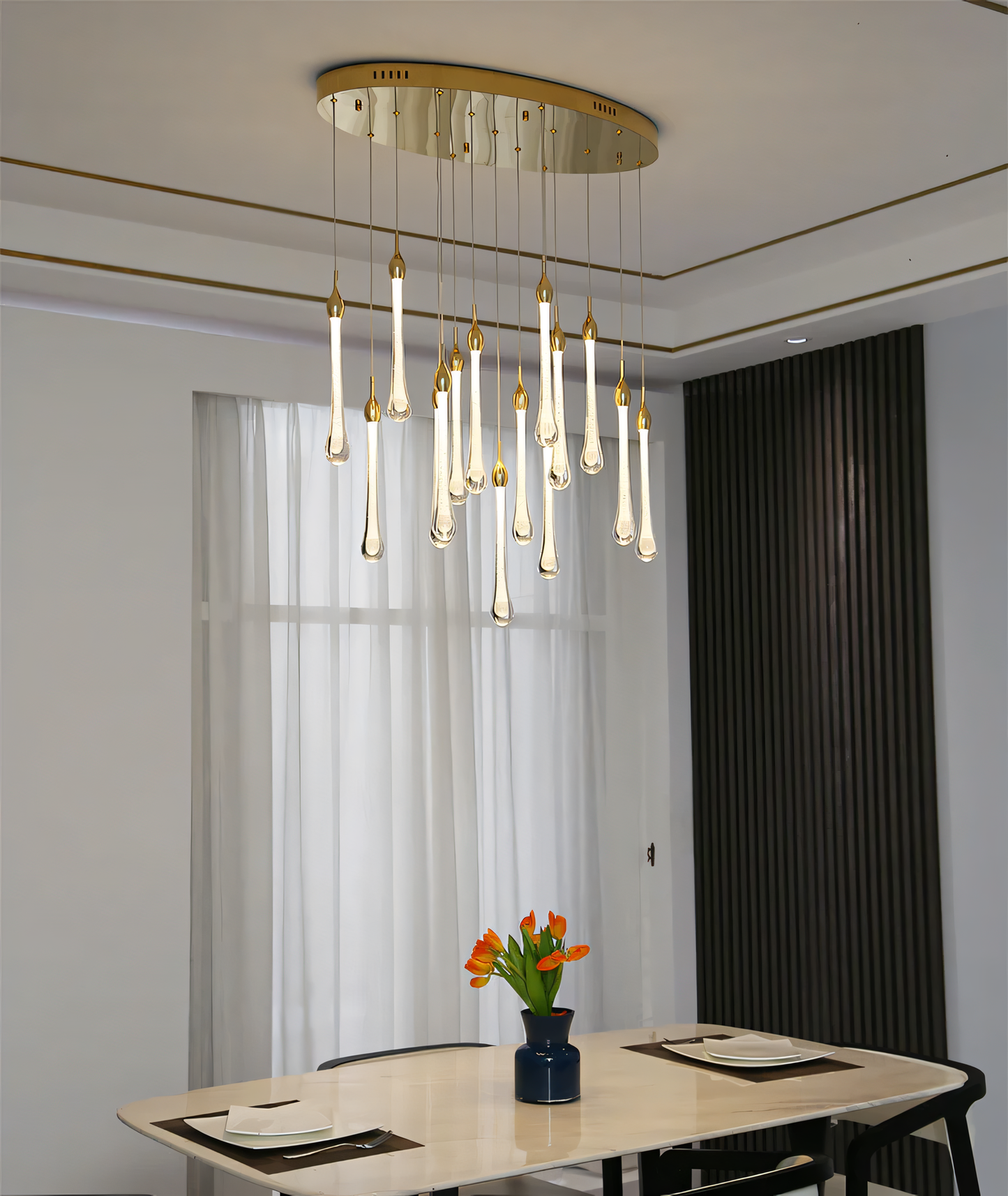 Italian-Inspired Crystal Chandelier Design: Classic elegance with a contemporary twist.