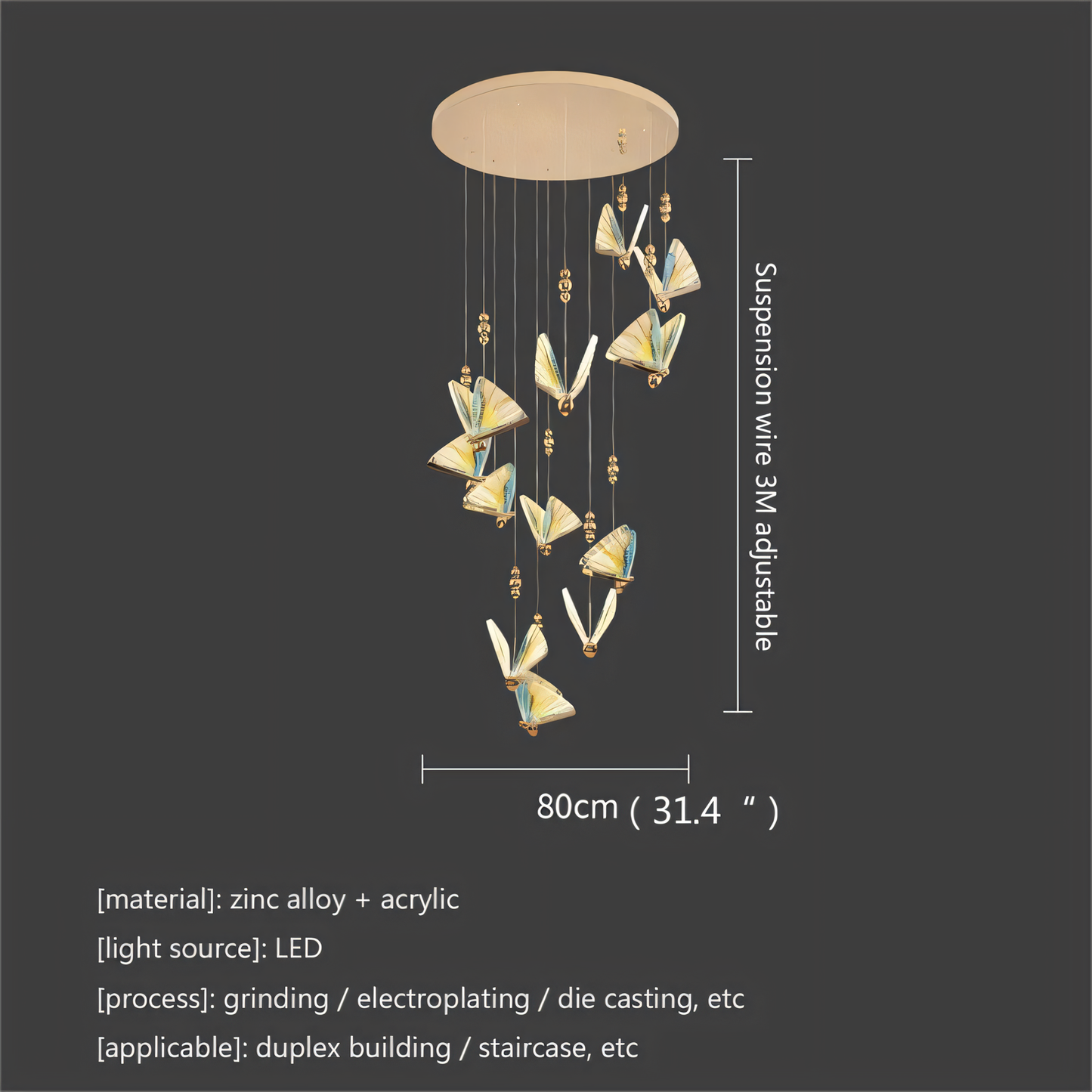 Enchanting LED chandelier that captivates the senses