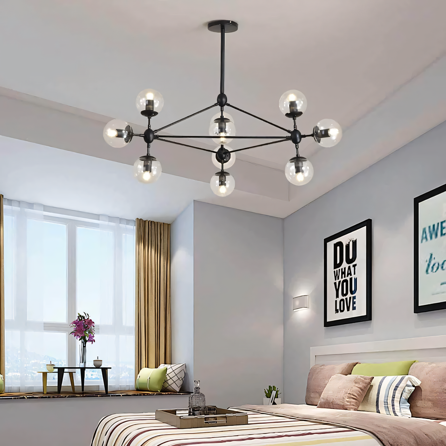 Contrast of classical and contemporary design in one fixture