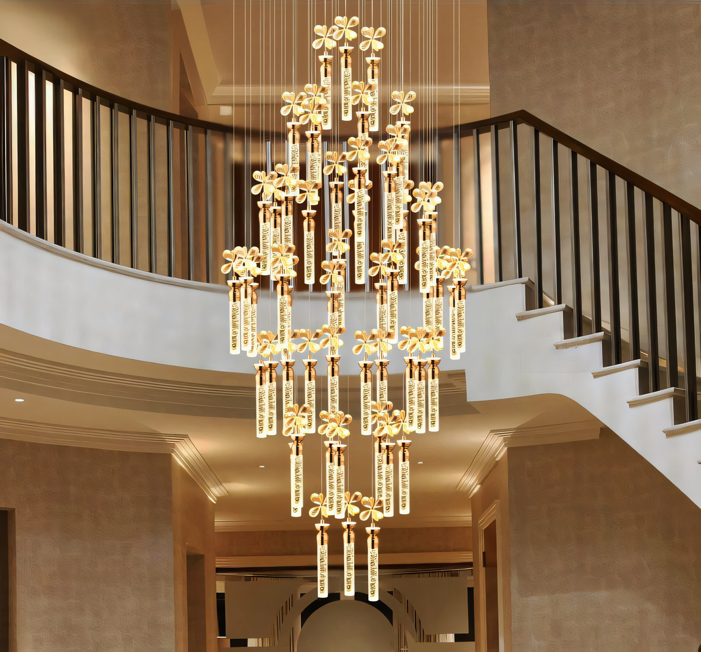 Alluring Lpheion Crystal Petal Chandelier