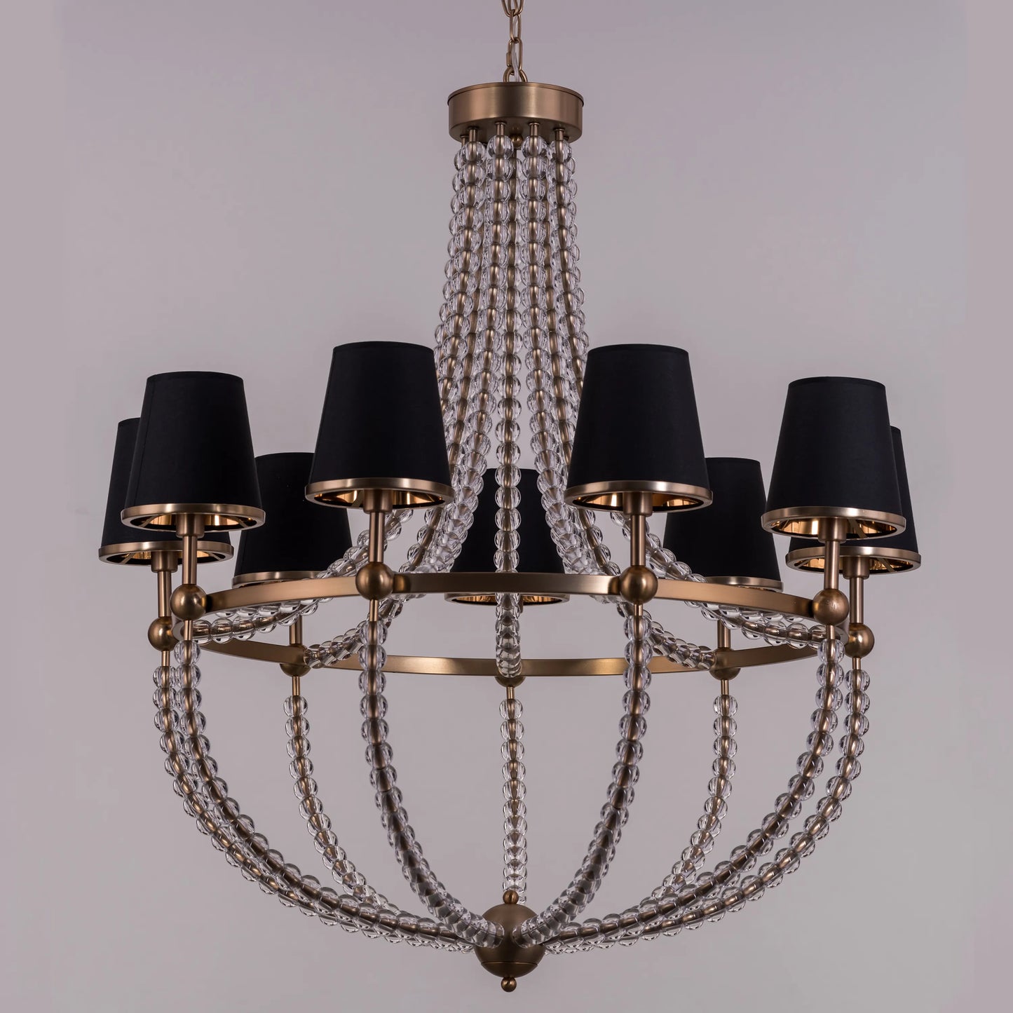 King's Gambit (Large, Gold) Crystal Chandelier