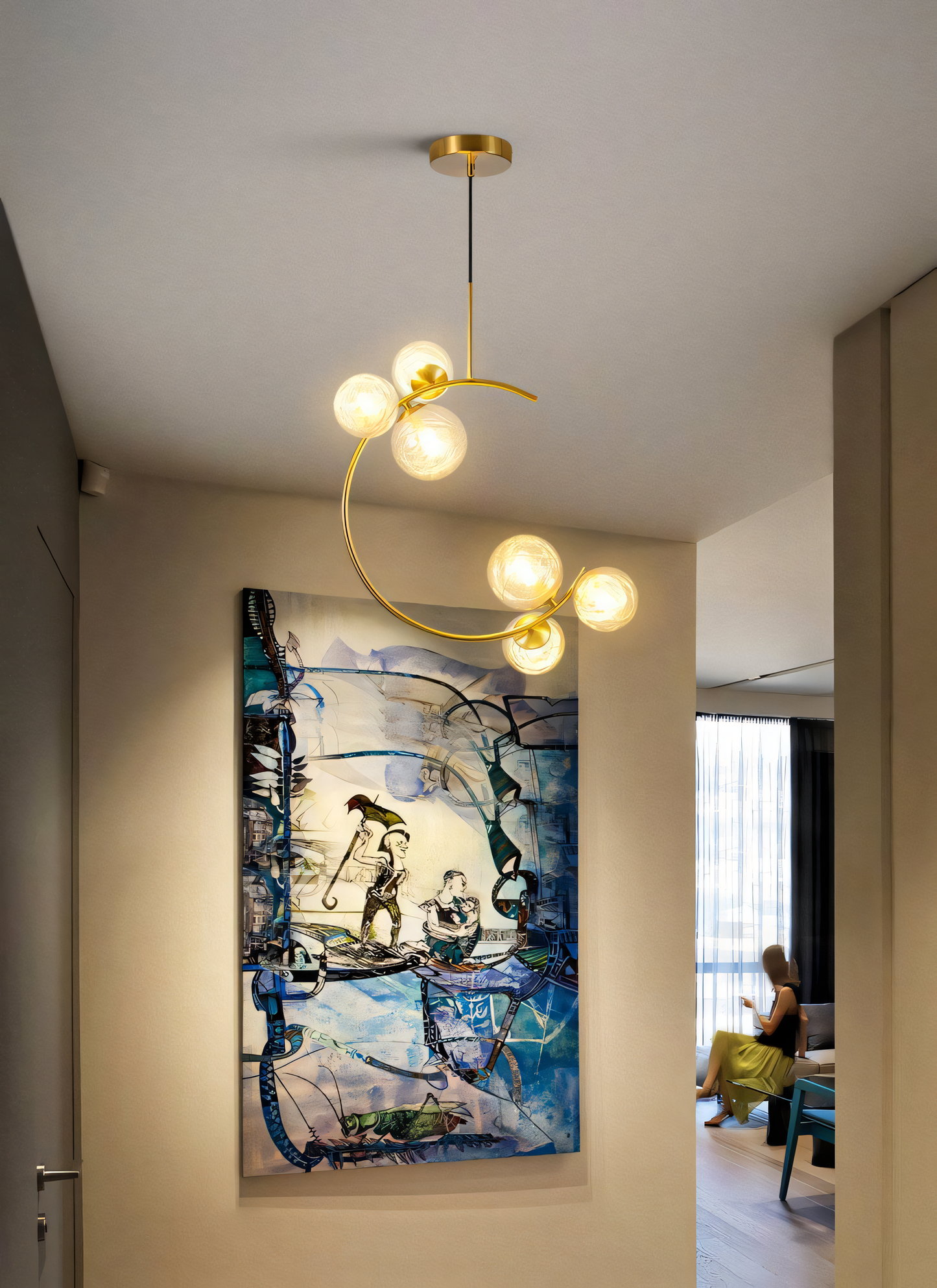 Magical fairy light glass ceiling chandelier