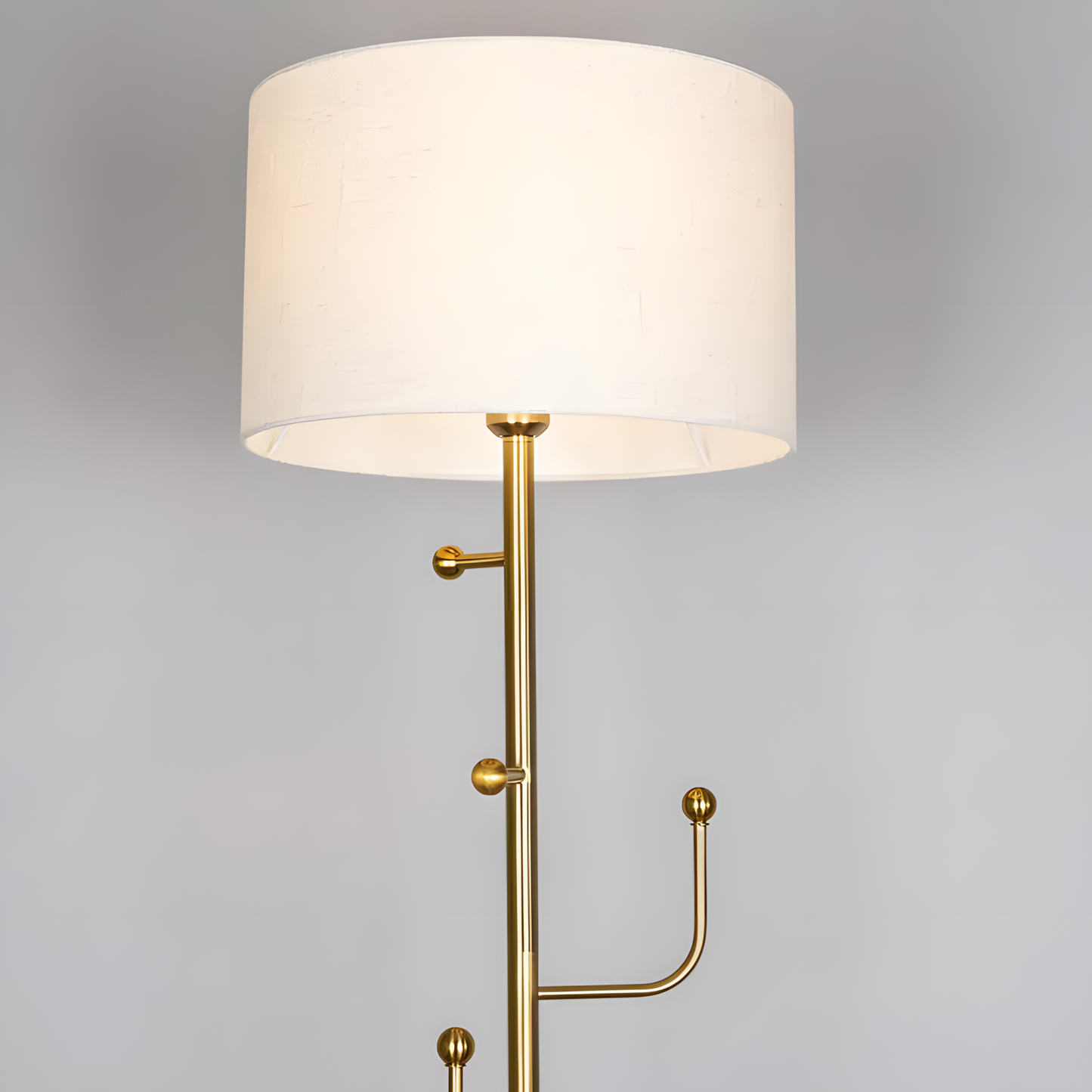 Discovered (Marble) Floor Lamp as a focal point in a grand, Desert Palace-inspired living space