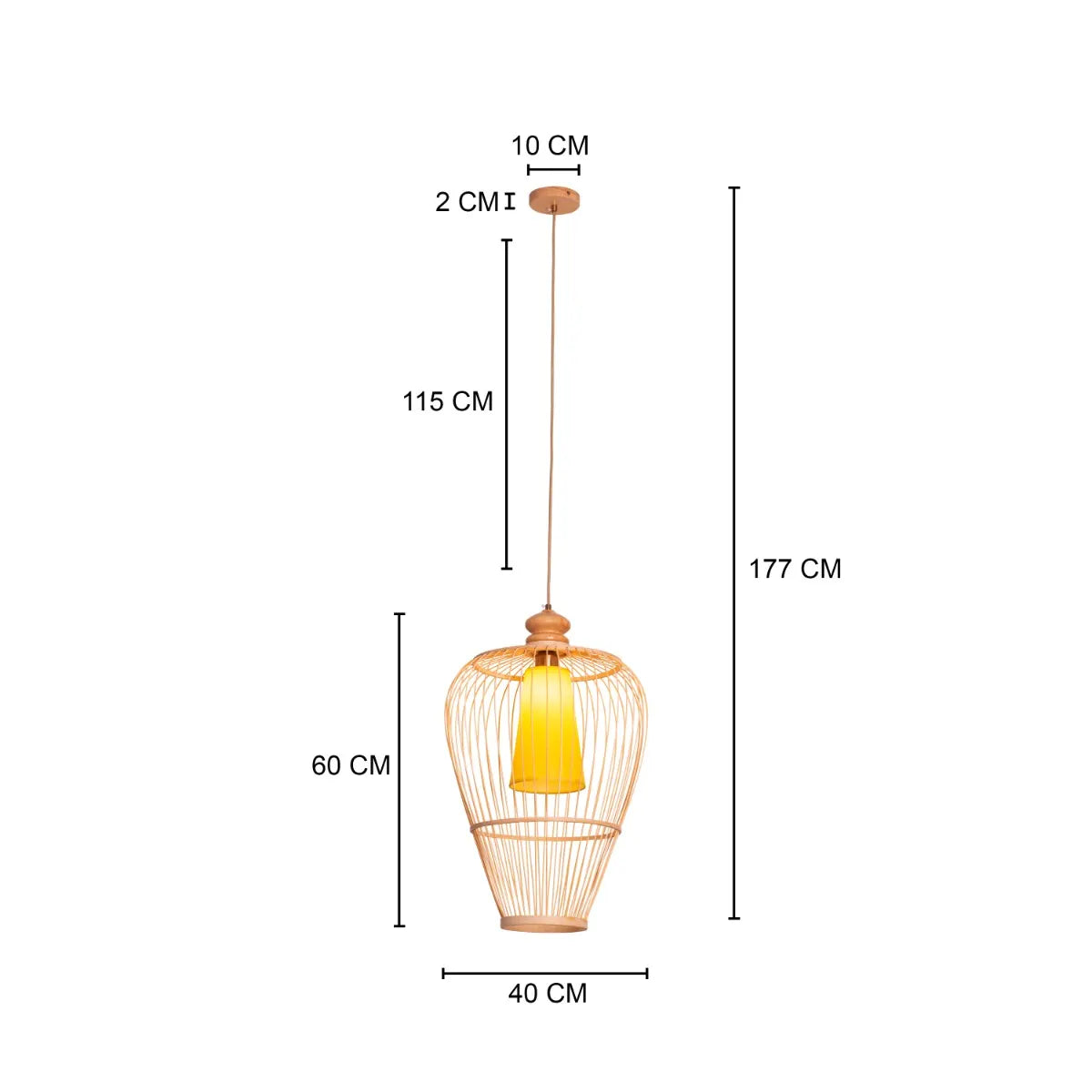 Wild Bloom Bamboo Pendant Light