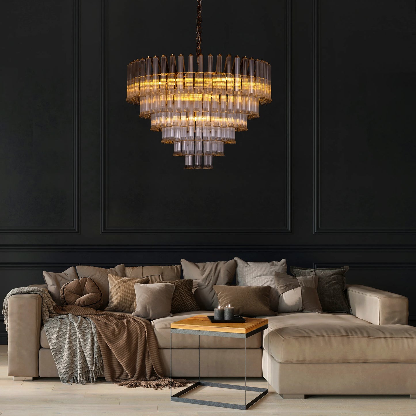Lived It Twice Clear Glass Chandelier
