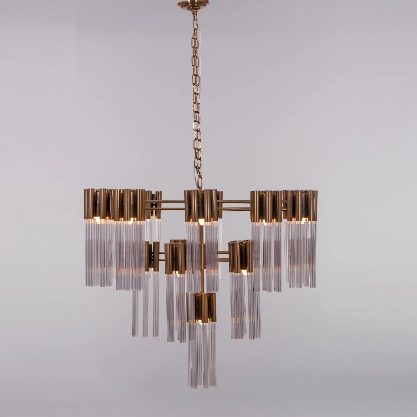 Good Luck Charm Grand Chandelier in gold finish