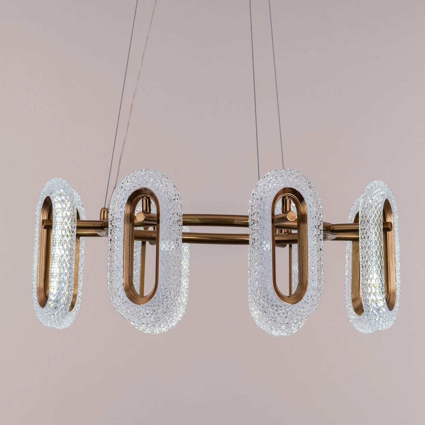Glowed Up Chandelier in gold finish