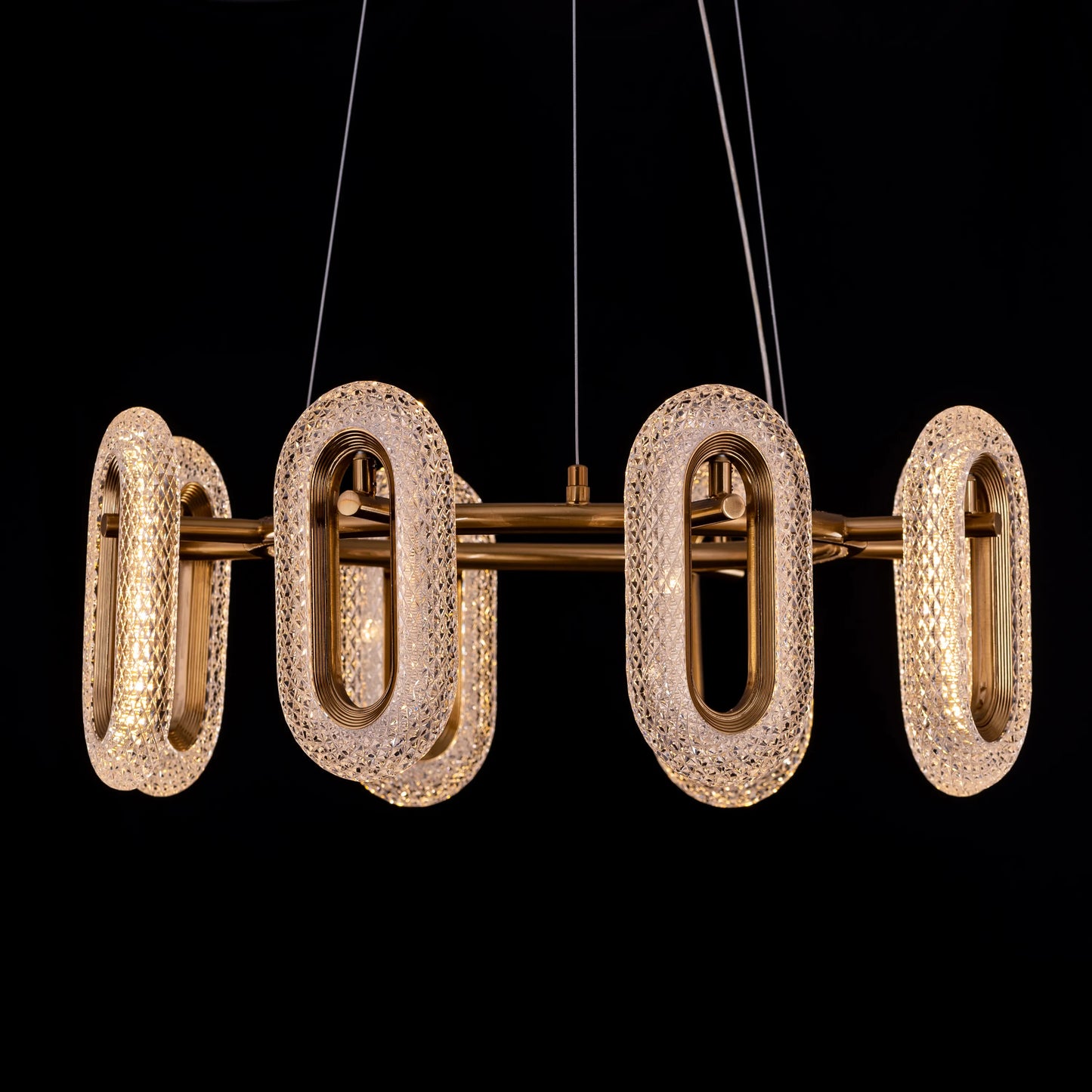 Glowed Up Chandelier in gold finish