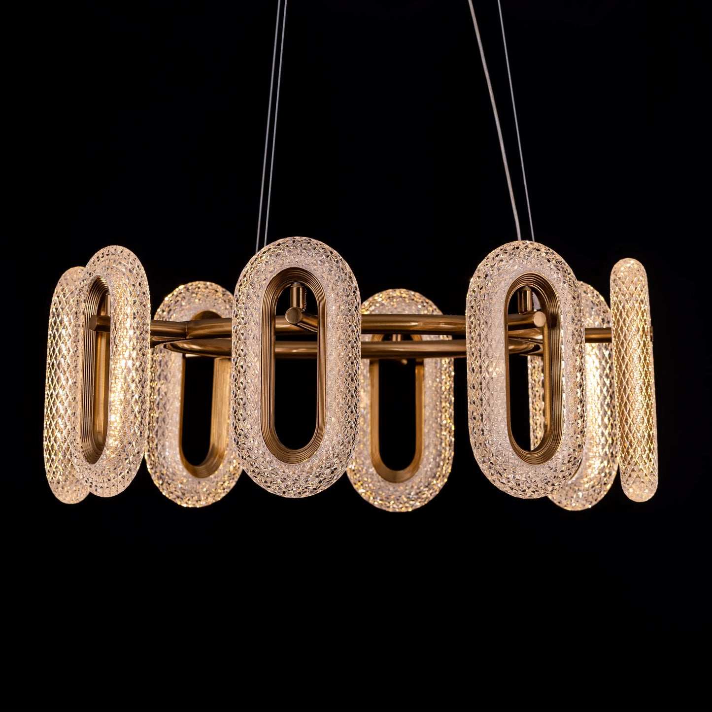 Glowed Up Chandelier in gold finish