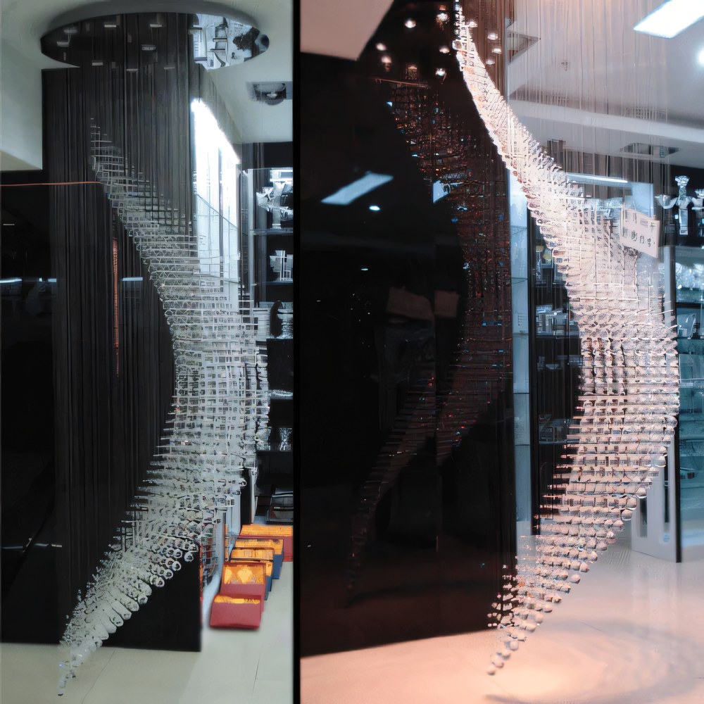 Luceat Long Crystal Chandelier