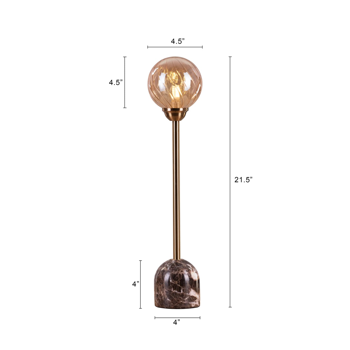 Look & Glisten (Gold, Coffee) Marble Table Lamp