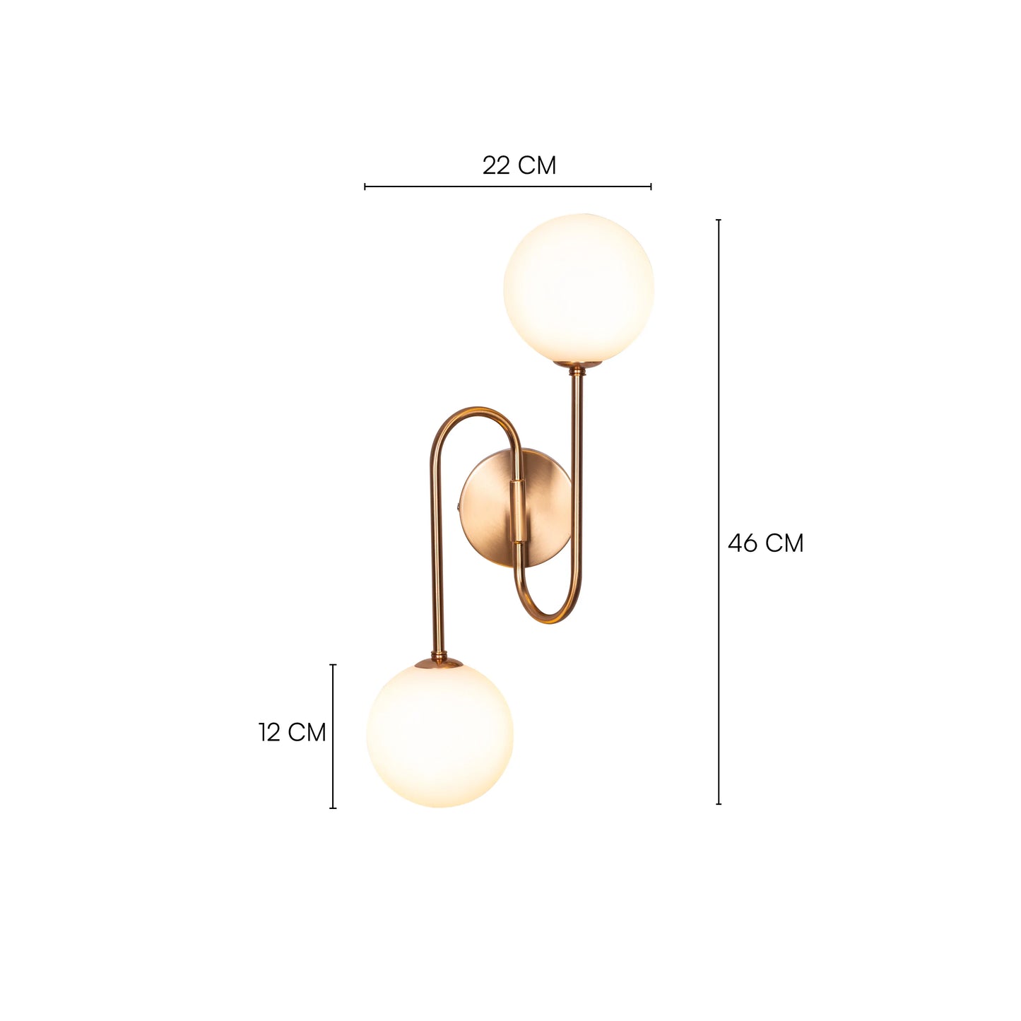 Many Moons Away Frosted Glass Wall Light