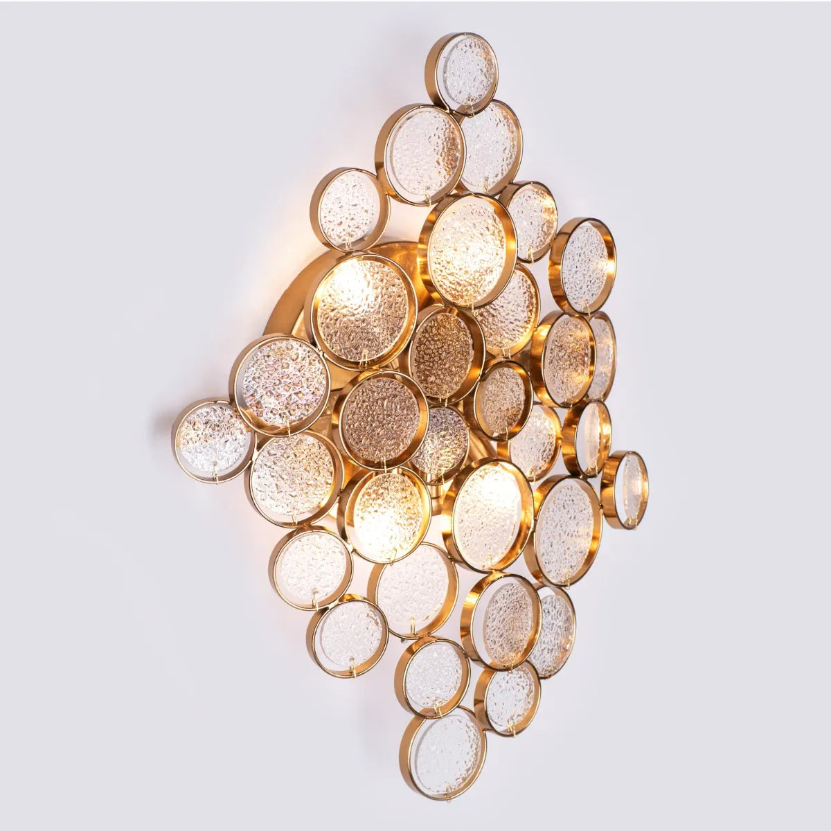 Sparkling Louder Than Thunder Crystal Wall Light in Polished Chrome Finish