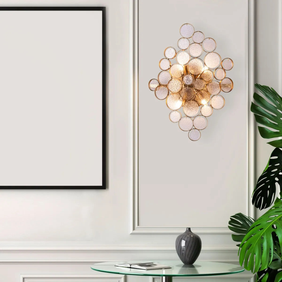 Sparkling Louder Than Thunder Crystal Wall Light in Polished Chrome Finish