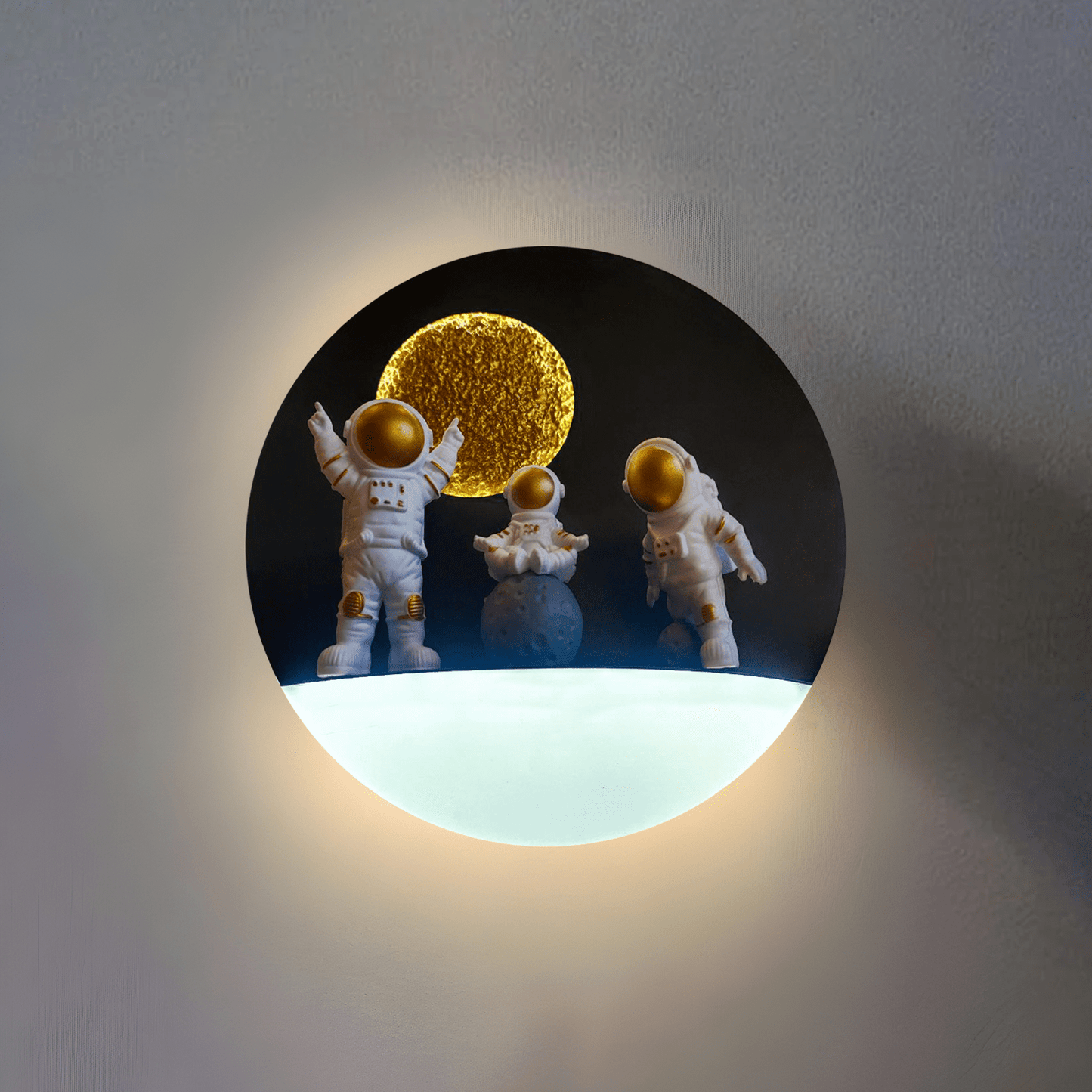 Child's Bedroom with Astronaut Wall Lights