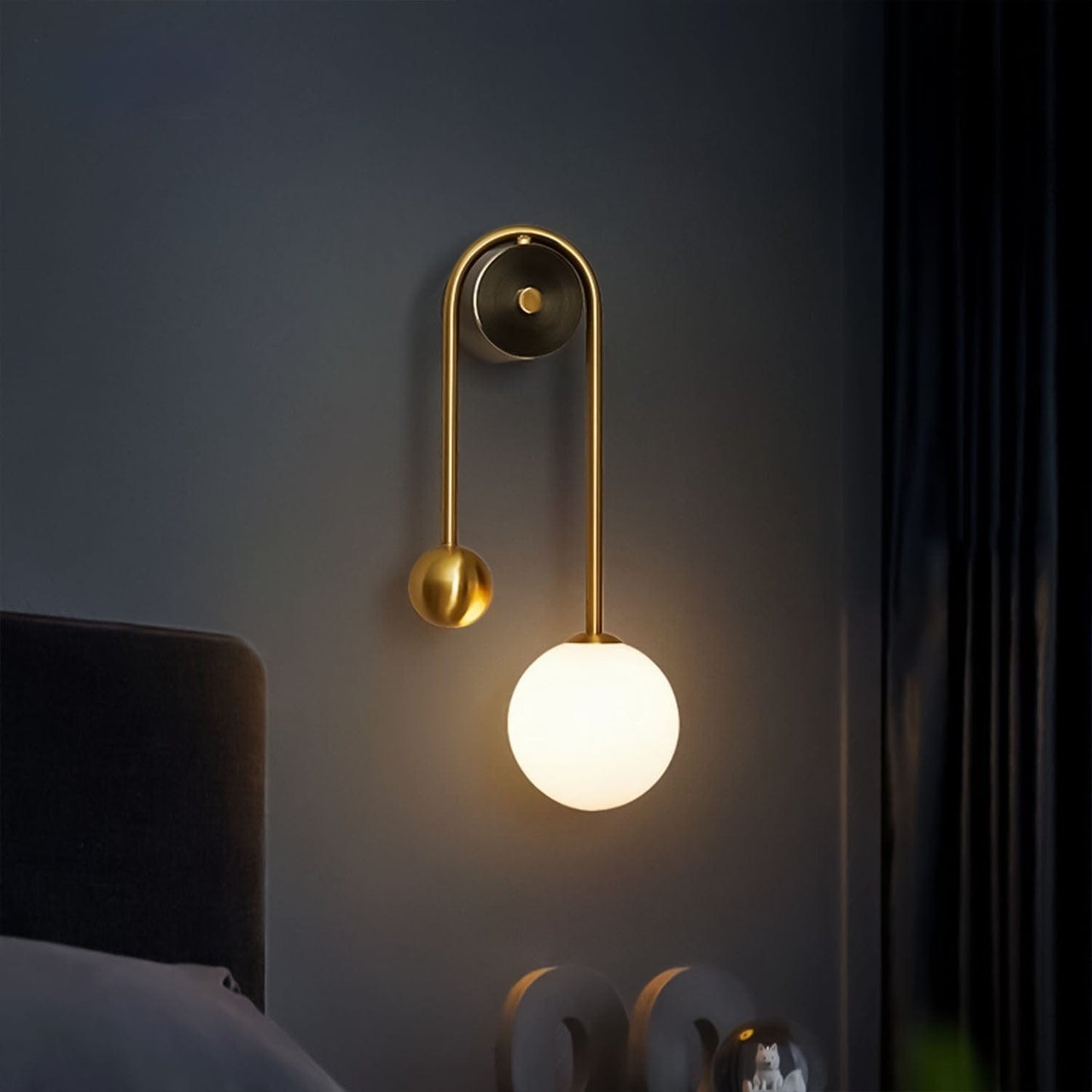 Intricate Metallic Patterns on Wall Sconce