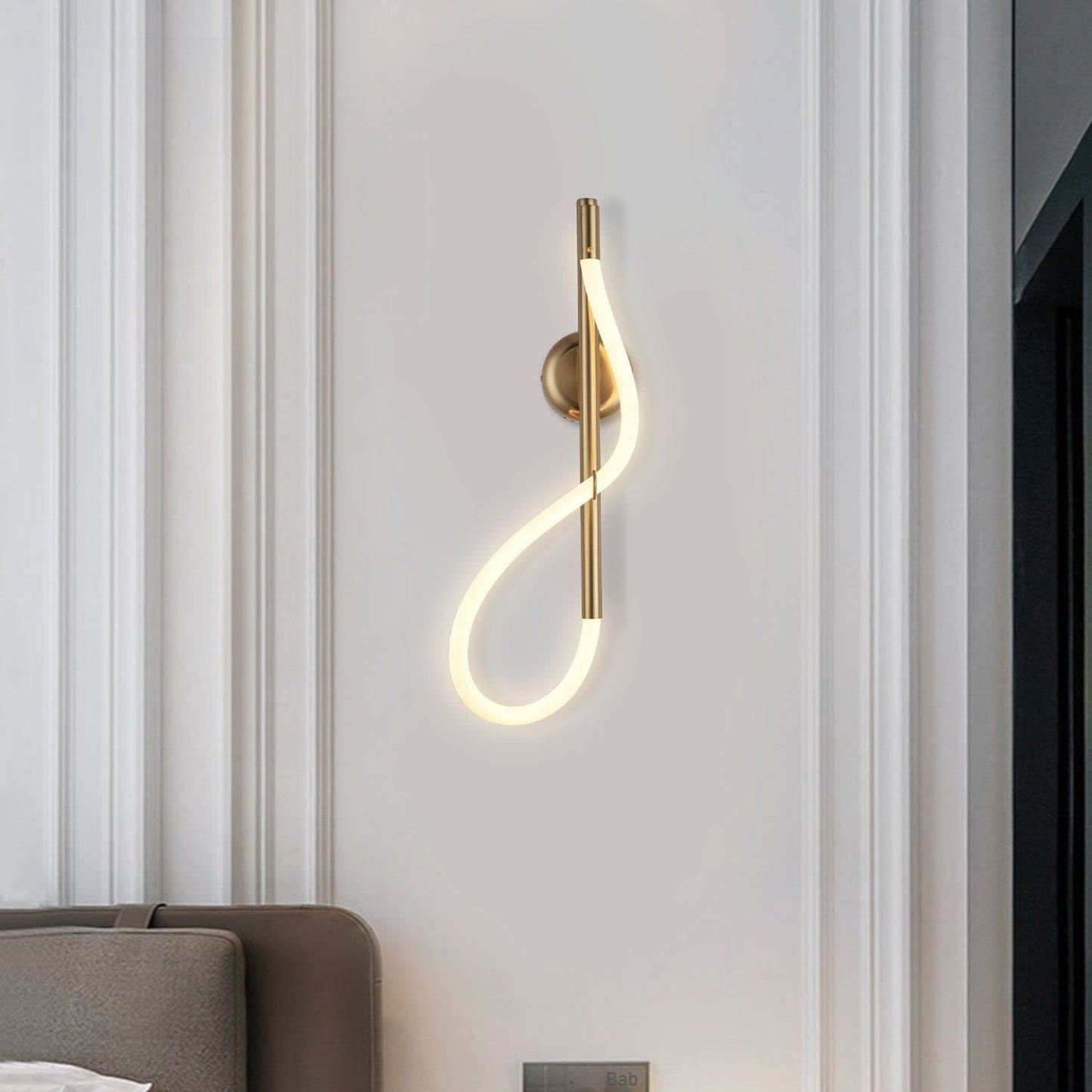 Modern Living Room with Snake Eye Wall Lights