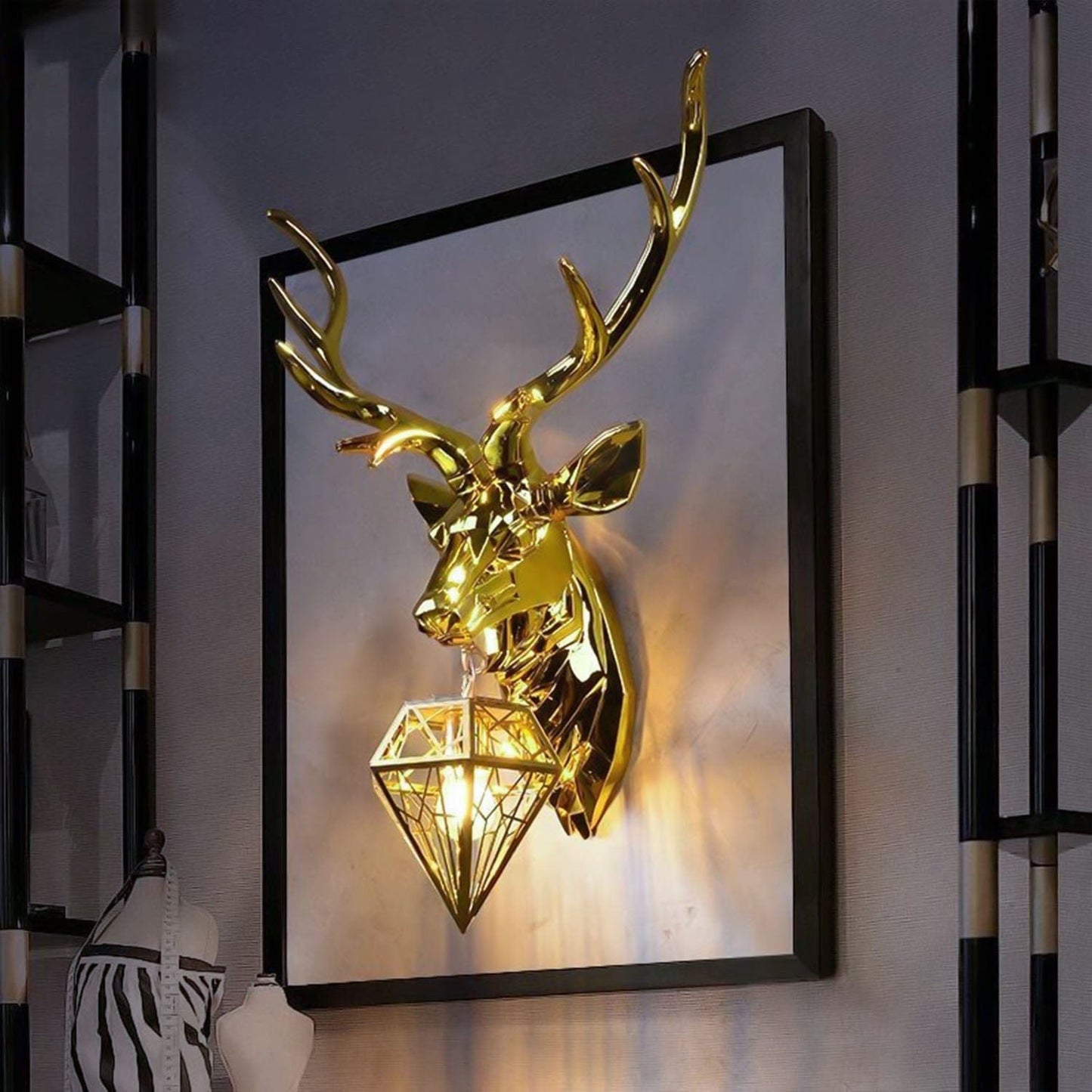 Majestic stag figure grasping the threads of destiny