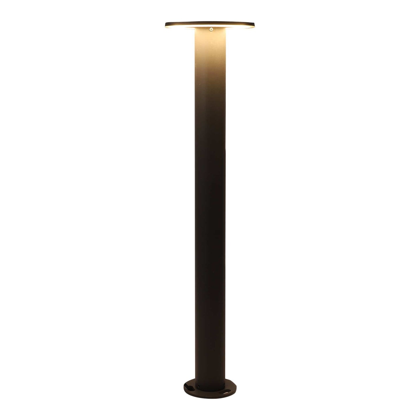Eco-friendly circular bollard light for sustainable gardens