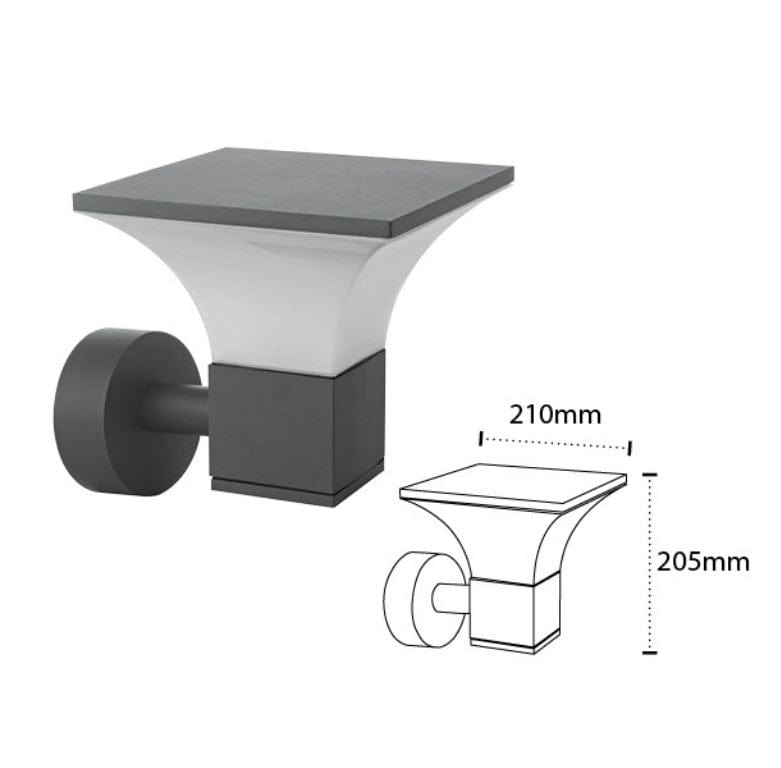 Square wall lights unveiling cryptic glyphs of a bygone era