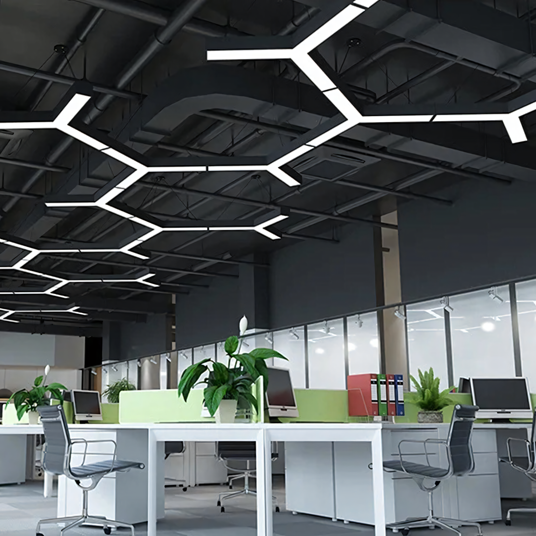 Sleek LED profile lights illuminate a modern interior, showcasing recessed ceiling installation