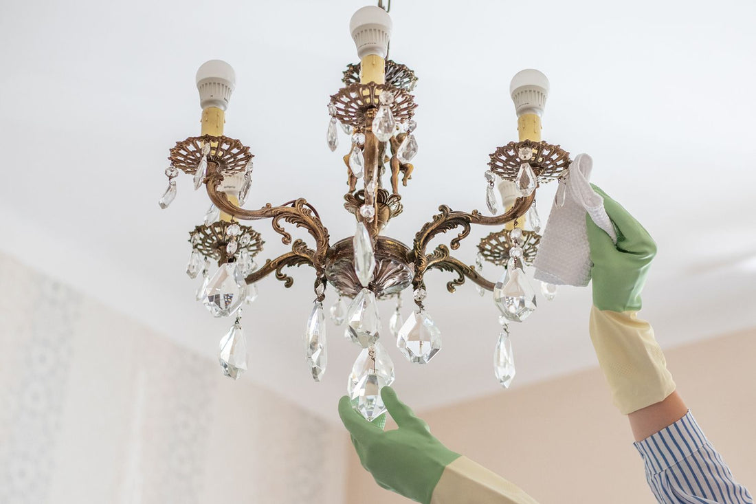 How do I clean a chandelier?