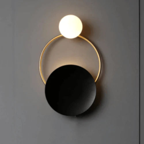 Sleek, minimalist LED wall sconce with adjustable arm, casting warm light on a textured wall, showcasing modern design and smart lighting technology