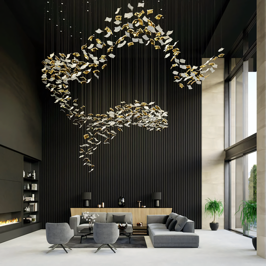 Shunya Duplex Chandelier, a stunning Italian chandelier in the Dessert Palace