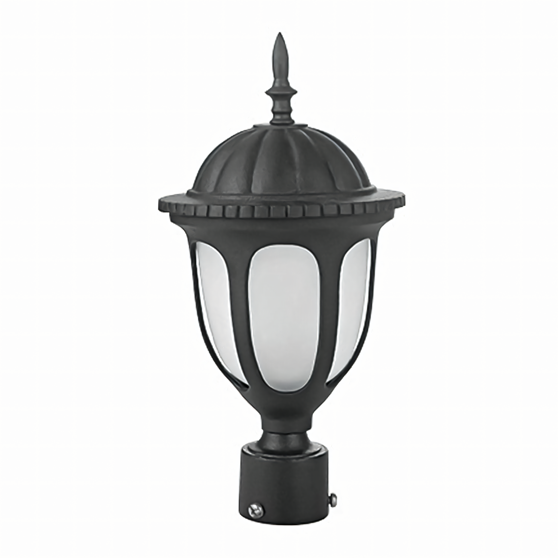 Elegant black metal frame of the Oslo Gate Light