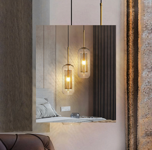 Satellitum Glass LED Hanging Light: A dazzling, spherical LED chandelier.