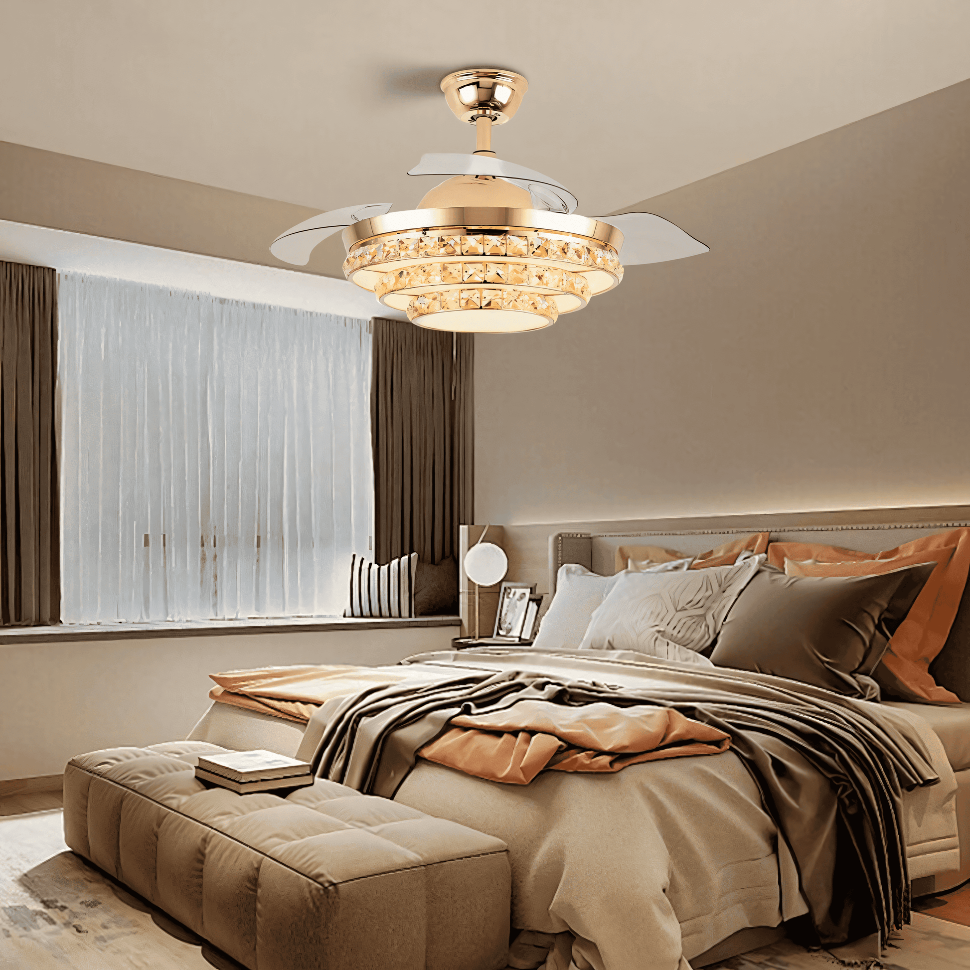 Built-in LED chandelier with adjustable light colors