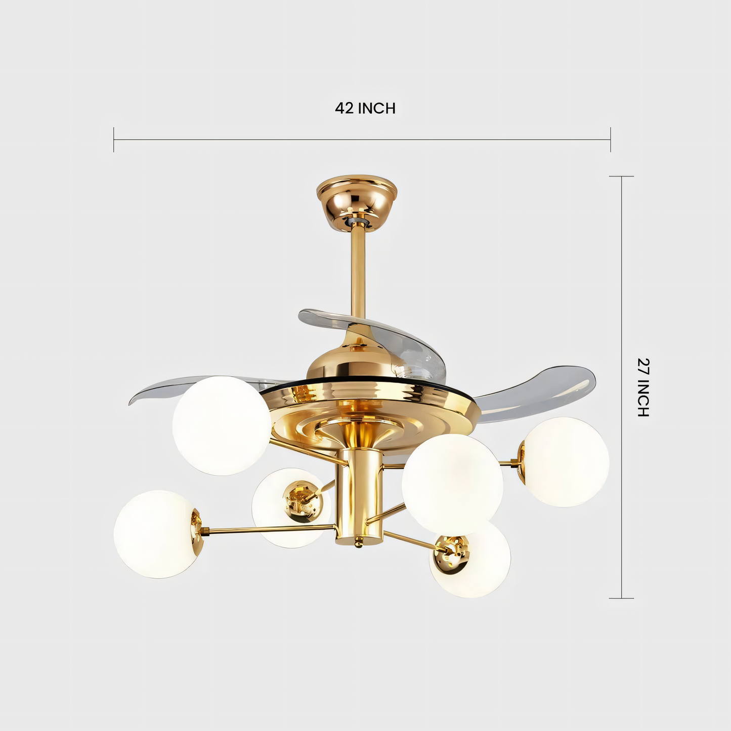 Luxurious chandelier ceiling fan for refined interior design