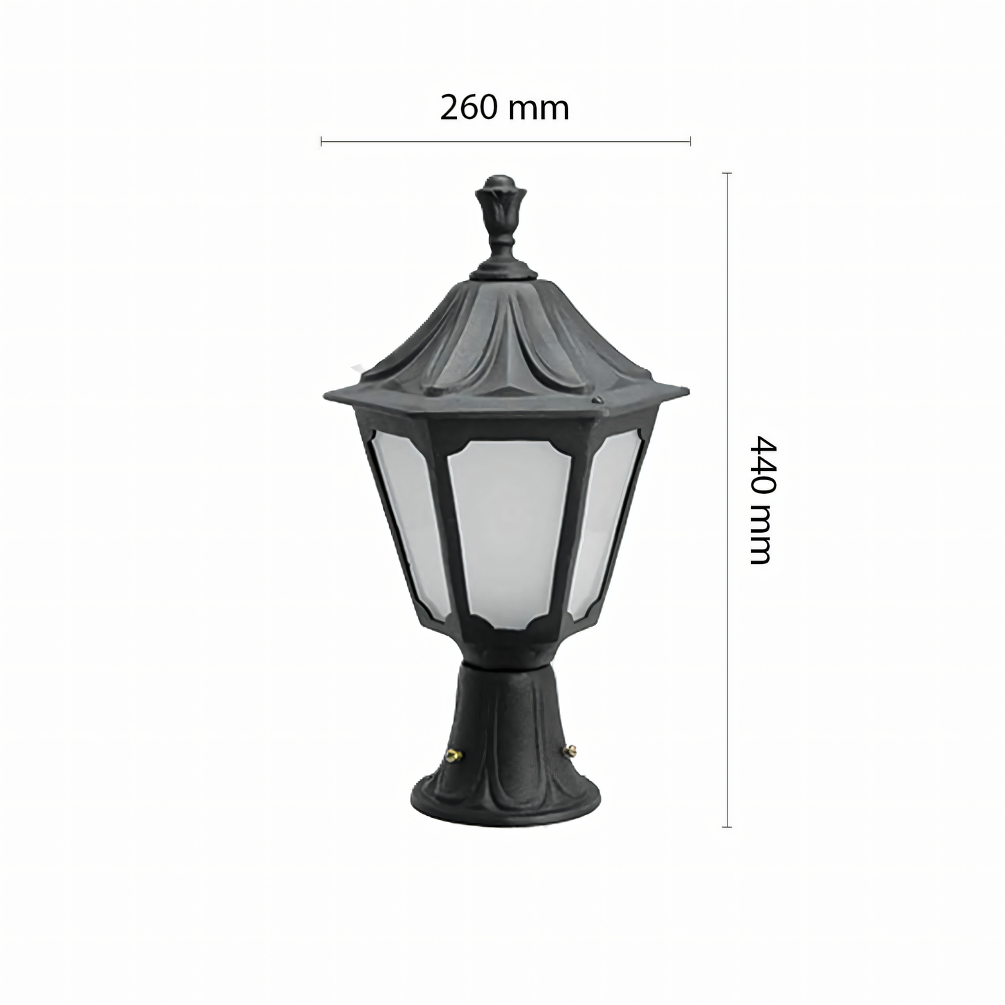 Energy-efficient LED technology of the Black Metal Bern Gate Light