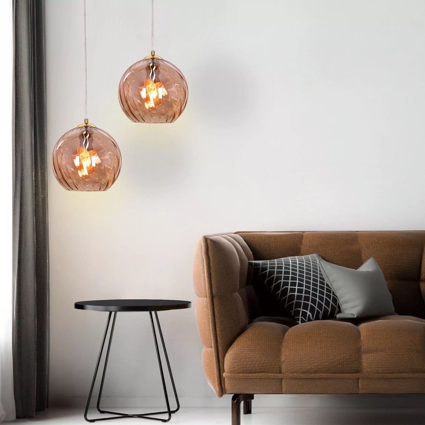 Adjustable Corner Pendant Light: Customizable for various spaces and applications.