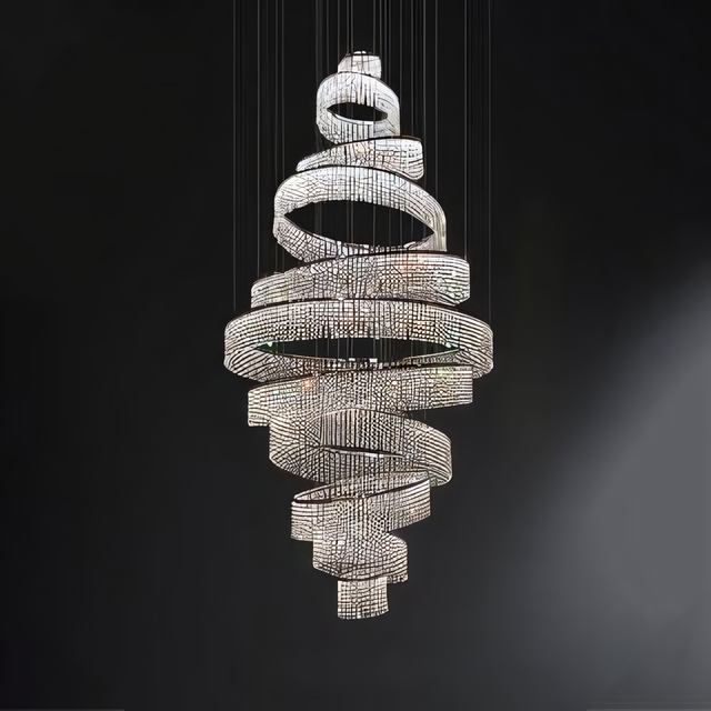 Meticulously beaded 14mm high-quality K9 crystals in chandelier