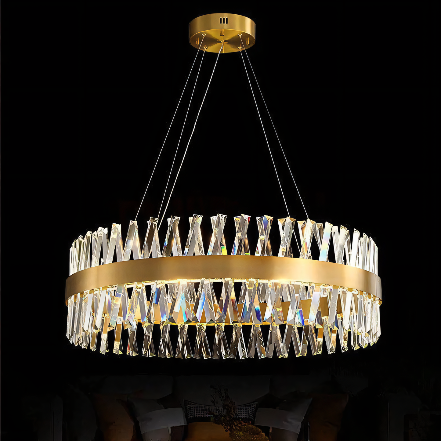 Sophisticated Pravuum ZigZag chandelier, a timeless addition to any modern space