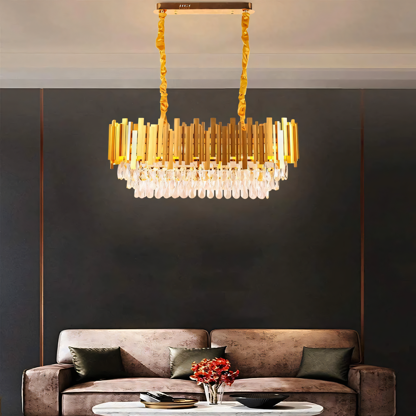 Captivating serpentine-inspired chandelier