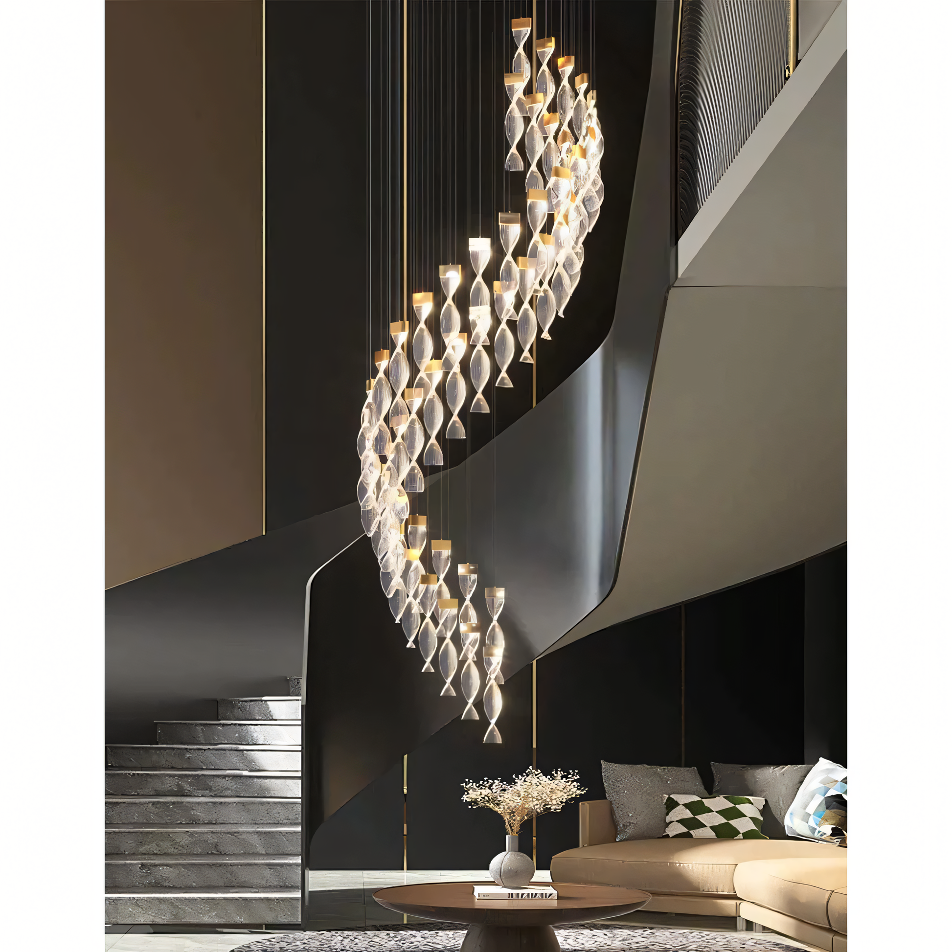 Mesmerizing Three-Dimensional Helix Chandelier