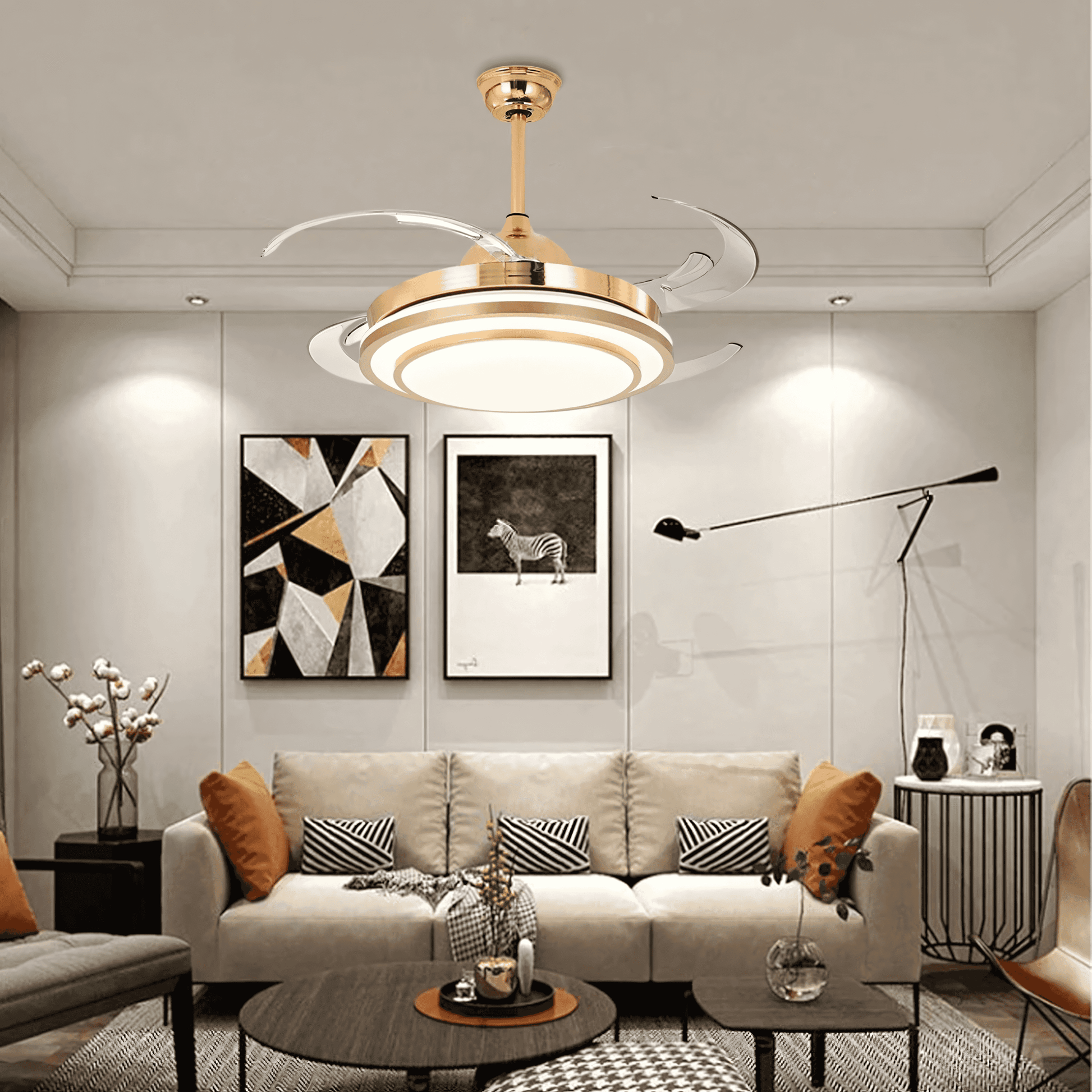 Captivating La Tarte chandelier ceiling fan