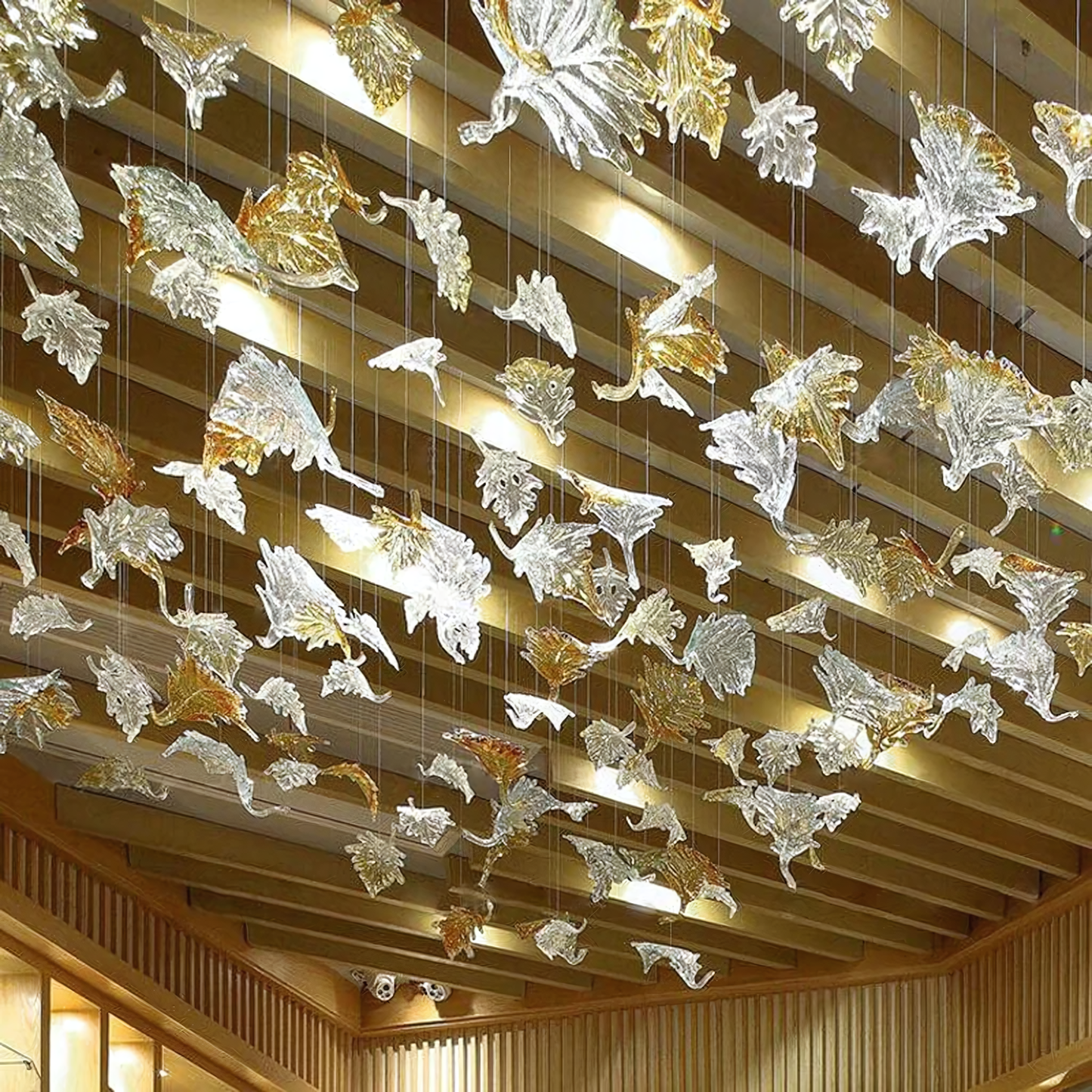 Energy-efficient LED technology of the Autumn Leaves Chandelier