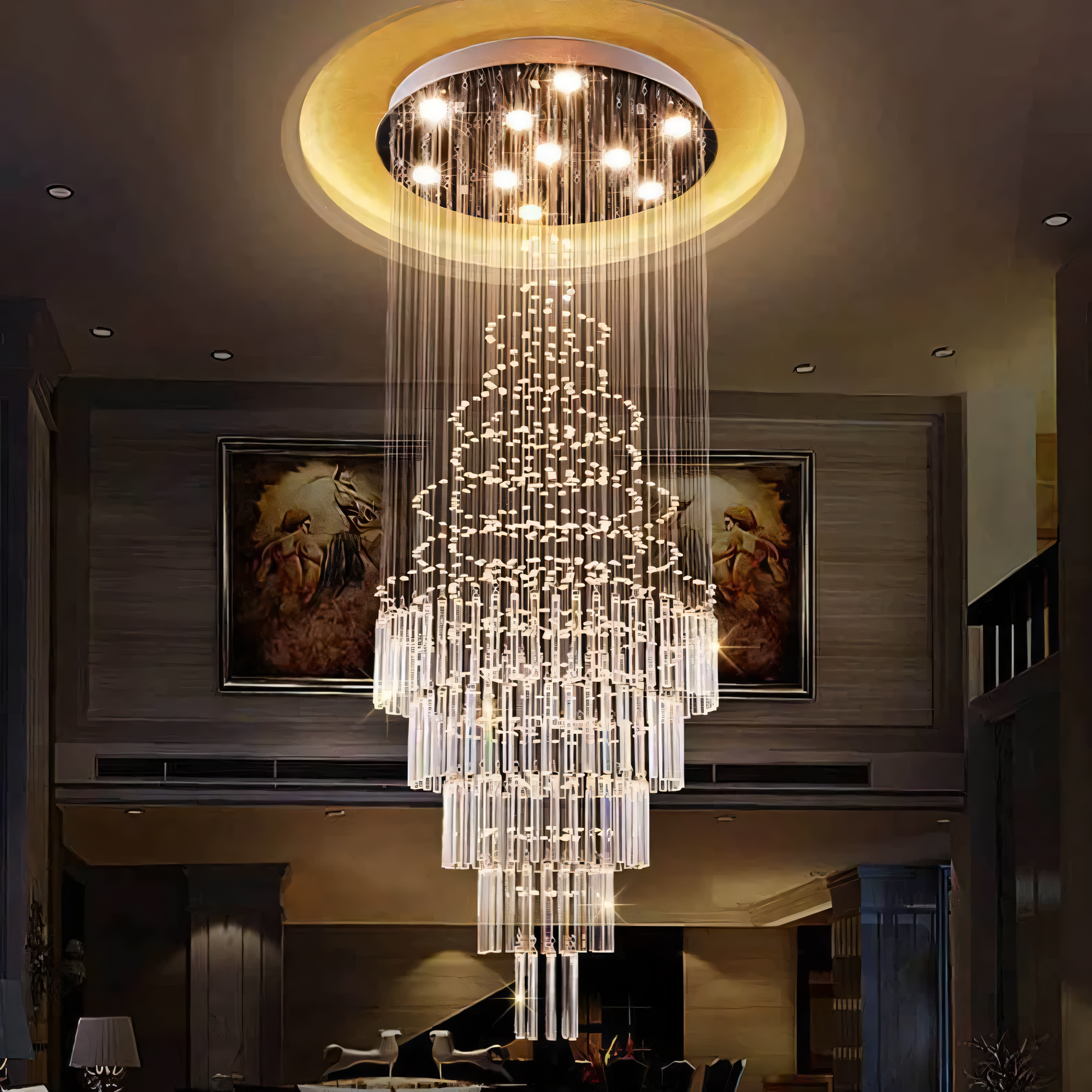 Elegant and sophisticated living room or dining room chandelier